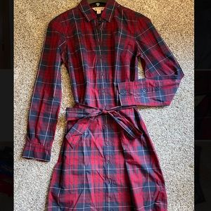 Brooks Brothers checkered dress with bow